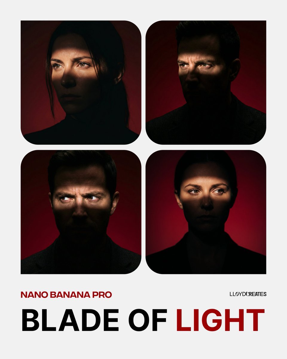 Blade of Light Chiaroscuro Portrait