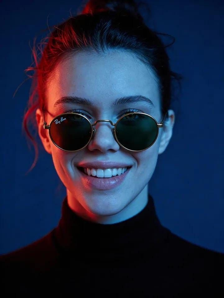 Cyber-Noir Cinematic Portrait