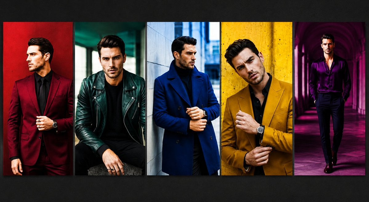Luxury Menswear Fashion Collage