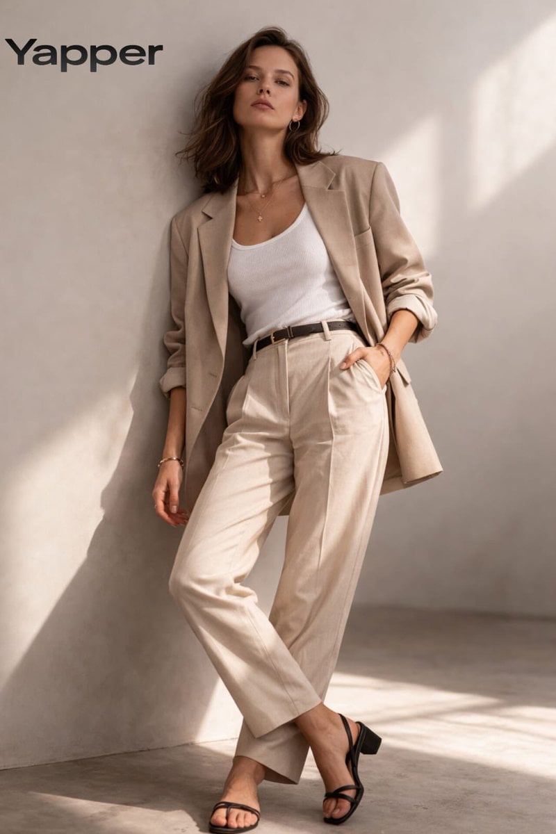 Minimalist Fashion Studio Portrait