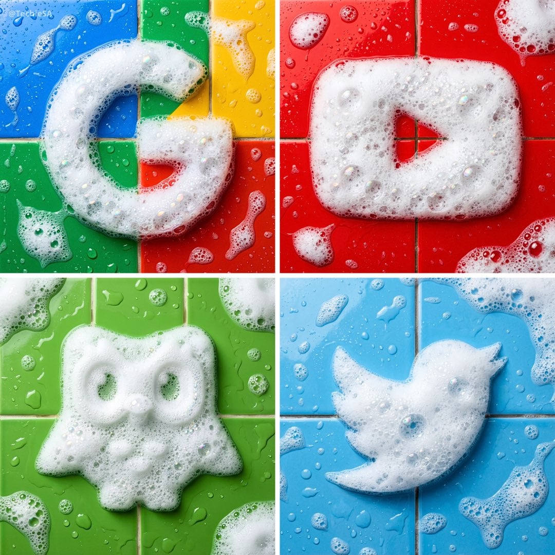 Soap foam sculpture in the exact shape of the uploaded logo, made