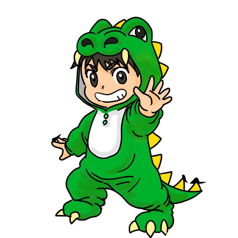 Chibi Godzilla Snowboarding