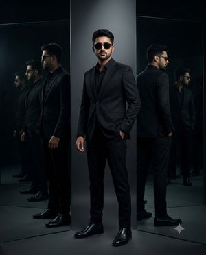 Cinematic Mirror Reflection Portrait