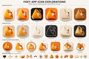 Foxy App Icon Exploration Board