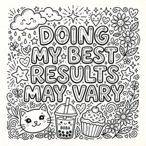 Whimsical Coloring Page Illustration