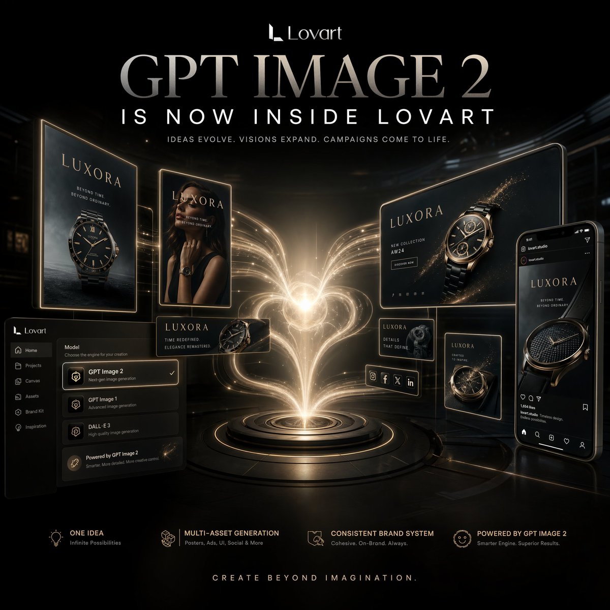 Luxury AI Campaign Launch Poster
