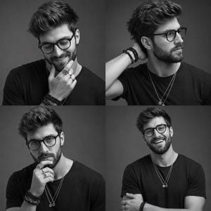 Monochrome Fashion Studio Portrait Contact Sheet