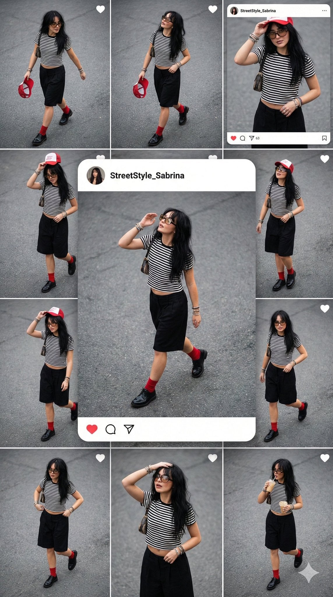 Natural lifestyle storytelling, varying poses across frames