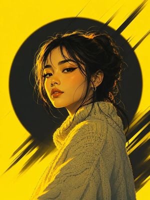 Neon Pop Art Editorial Illustration
