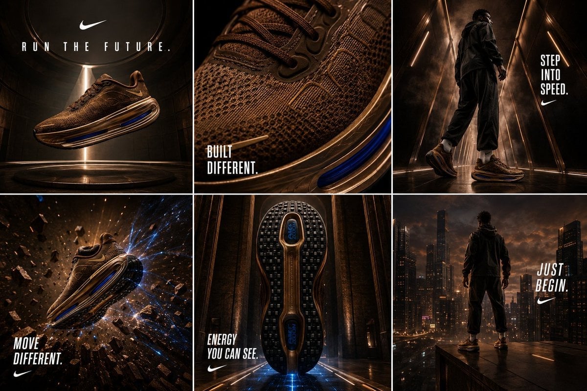 Nike Vomero Future Campaign Master Prompt