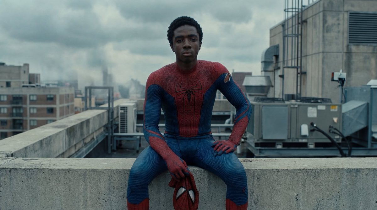 Photorealistic Superhero on Skyscraper Rooftop