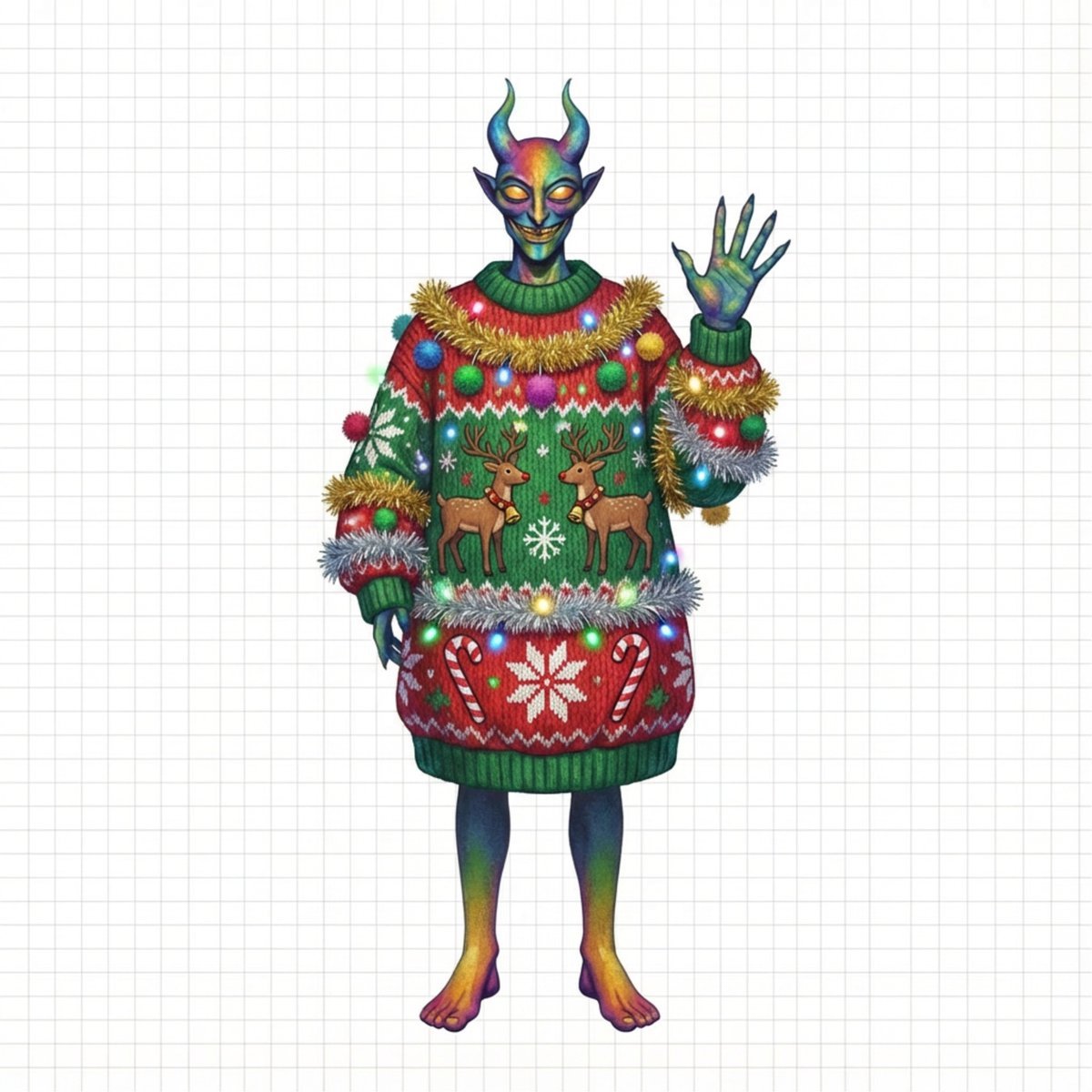 Ugly Christmas Sweater Prompt Template
