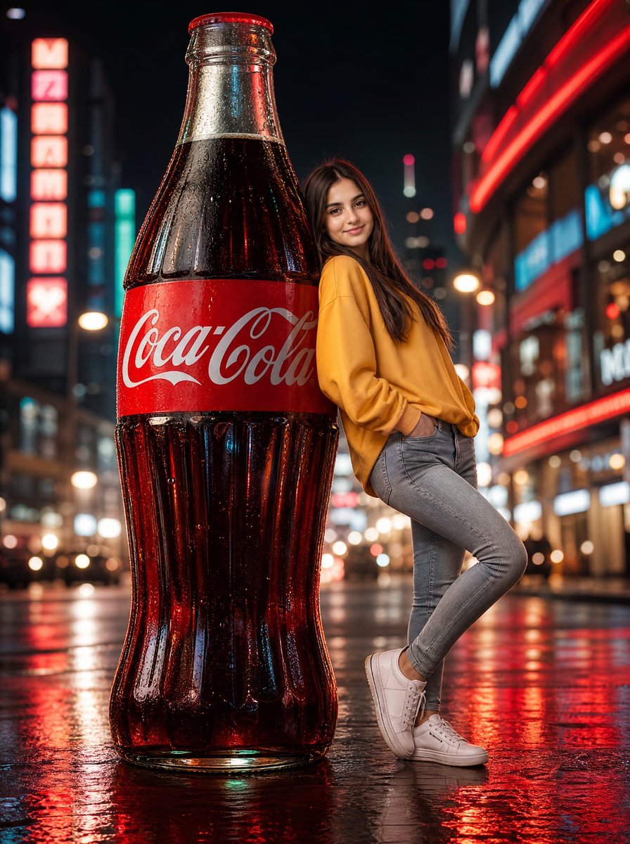 Neon Coca-Cola Street Portrait