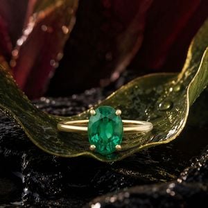 Emerald Ring Botanical Luxury Macro