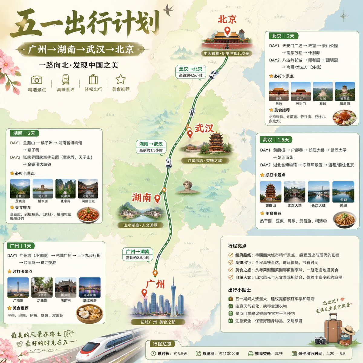 China May Day Rail Travel Infographic