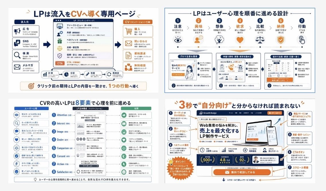 Japanese LP Conversion Infographic Grid