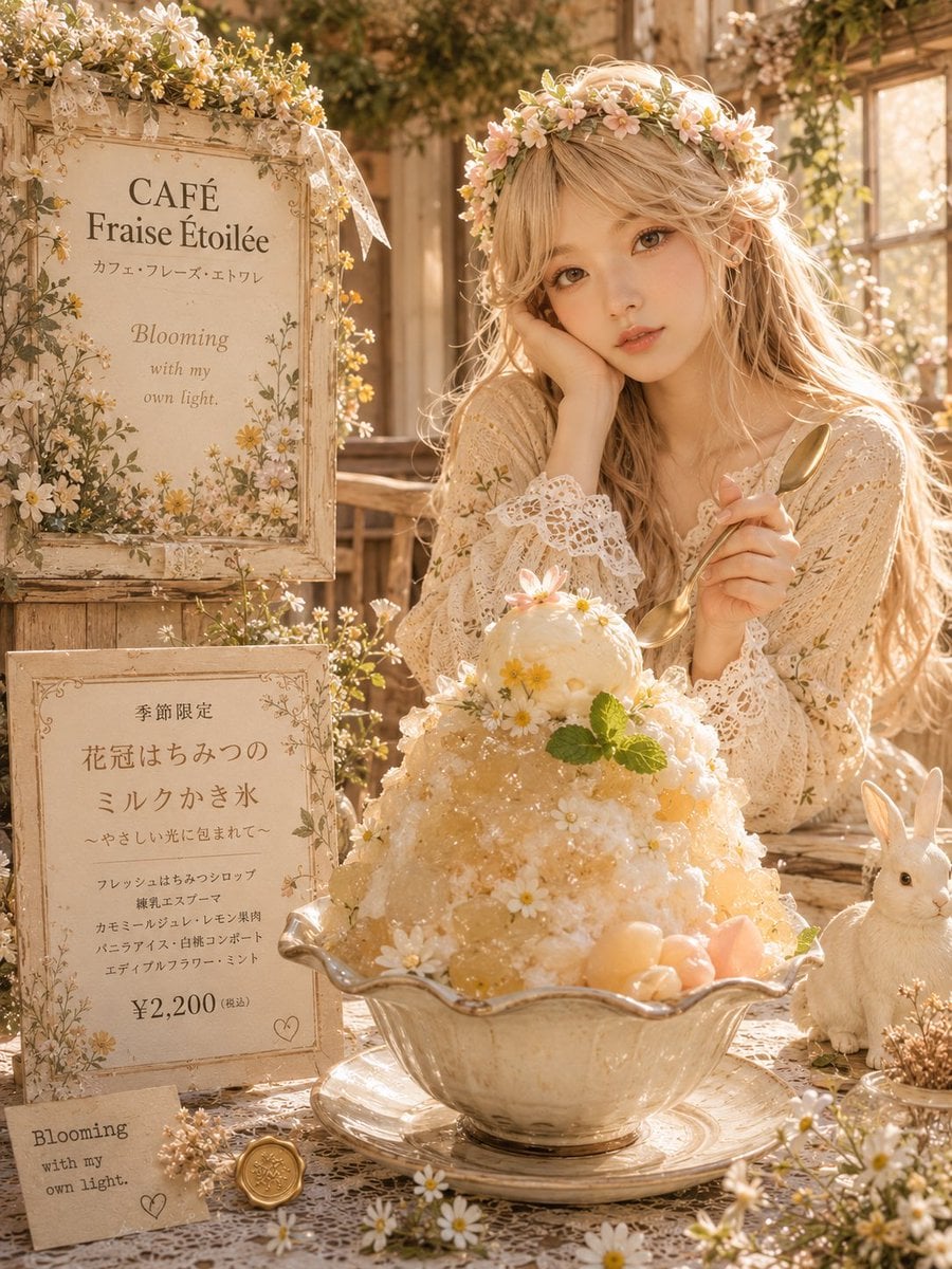 Cottagecore Shaved Ice Café Ad