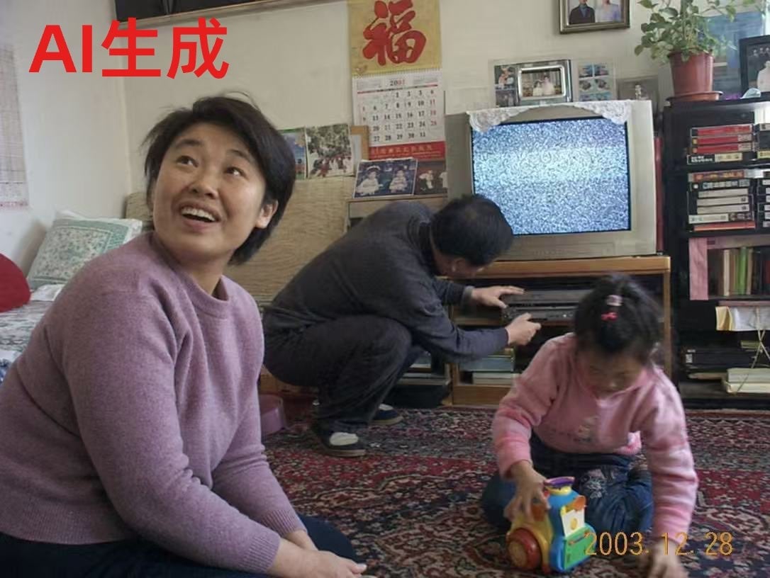 Nostalgic Chinese Family Living Room Photo