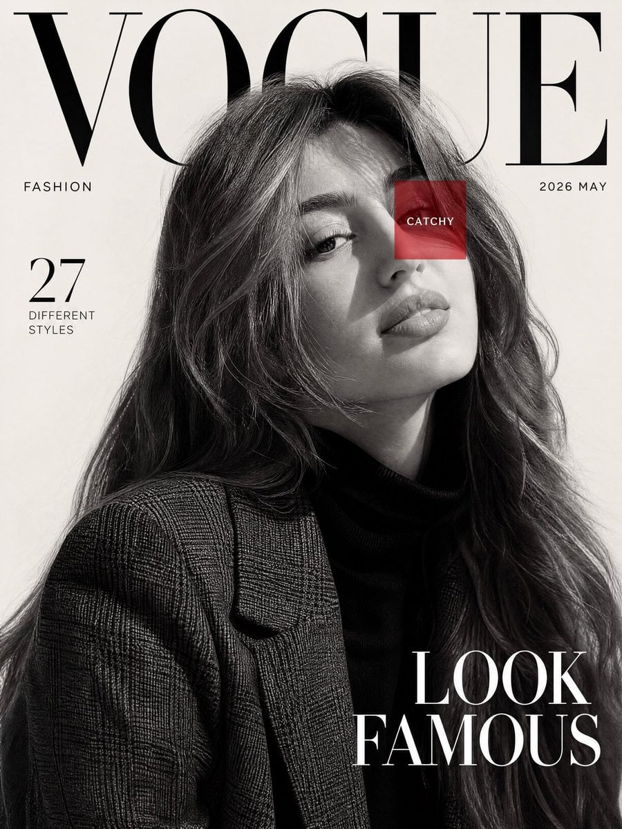 Monochrome Vogue Lookbook Magazine Cover