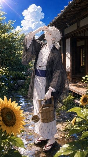 Summer Yukata Garden Portrait