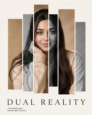 Dual Reality Vertical Panel Portrait