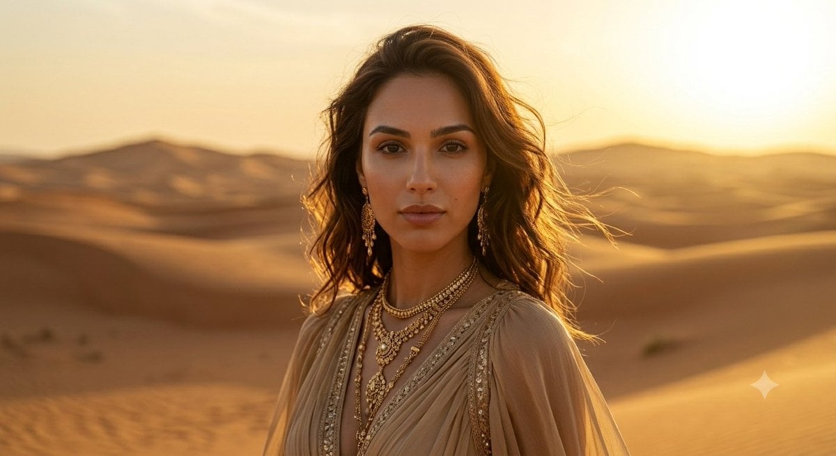 Golden Desert Fashion Portrait