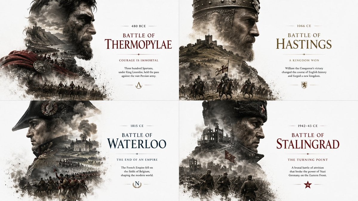 Historical Editorial Battle Poster