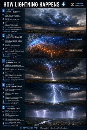 Educational Lightning Storyboard Infographic