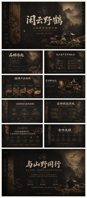 Dark Yunnan Restaurant Brochure Deck