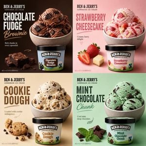 Premium Ice Cream Product Grid Poster