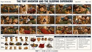 Professional 3D Animation Storyboard Sheet