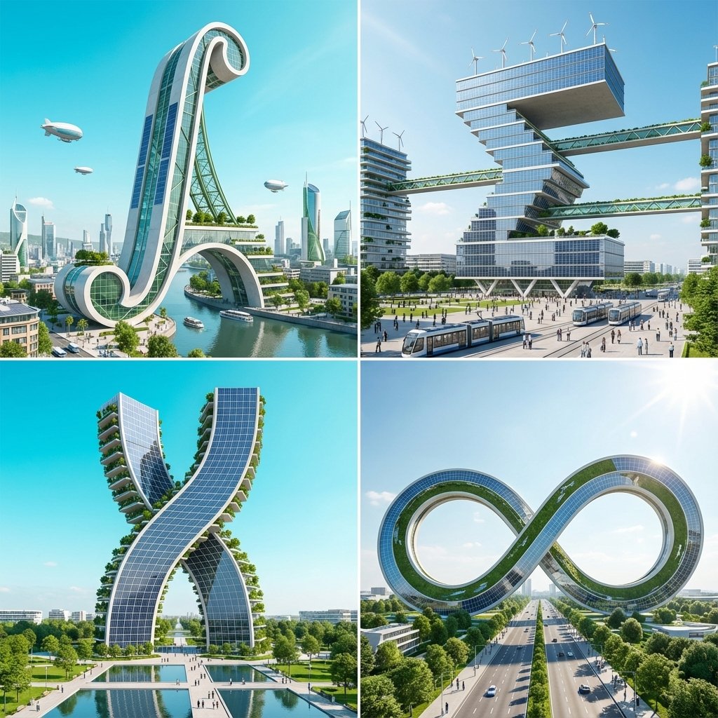 Calculus Symbols as Futuristic Architecture