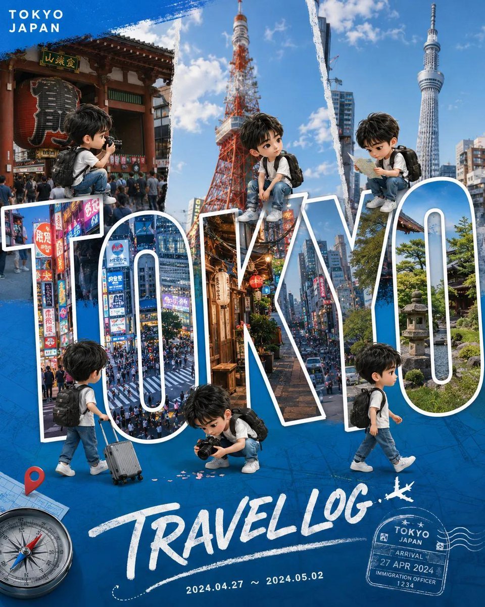 Chibi Travel Vlog Poster Design