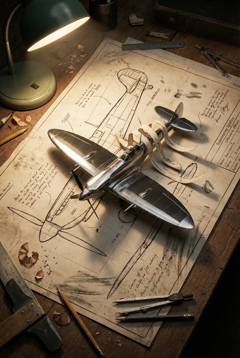 Blueprint to 3D Chrome Manifestation Prompt