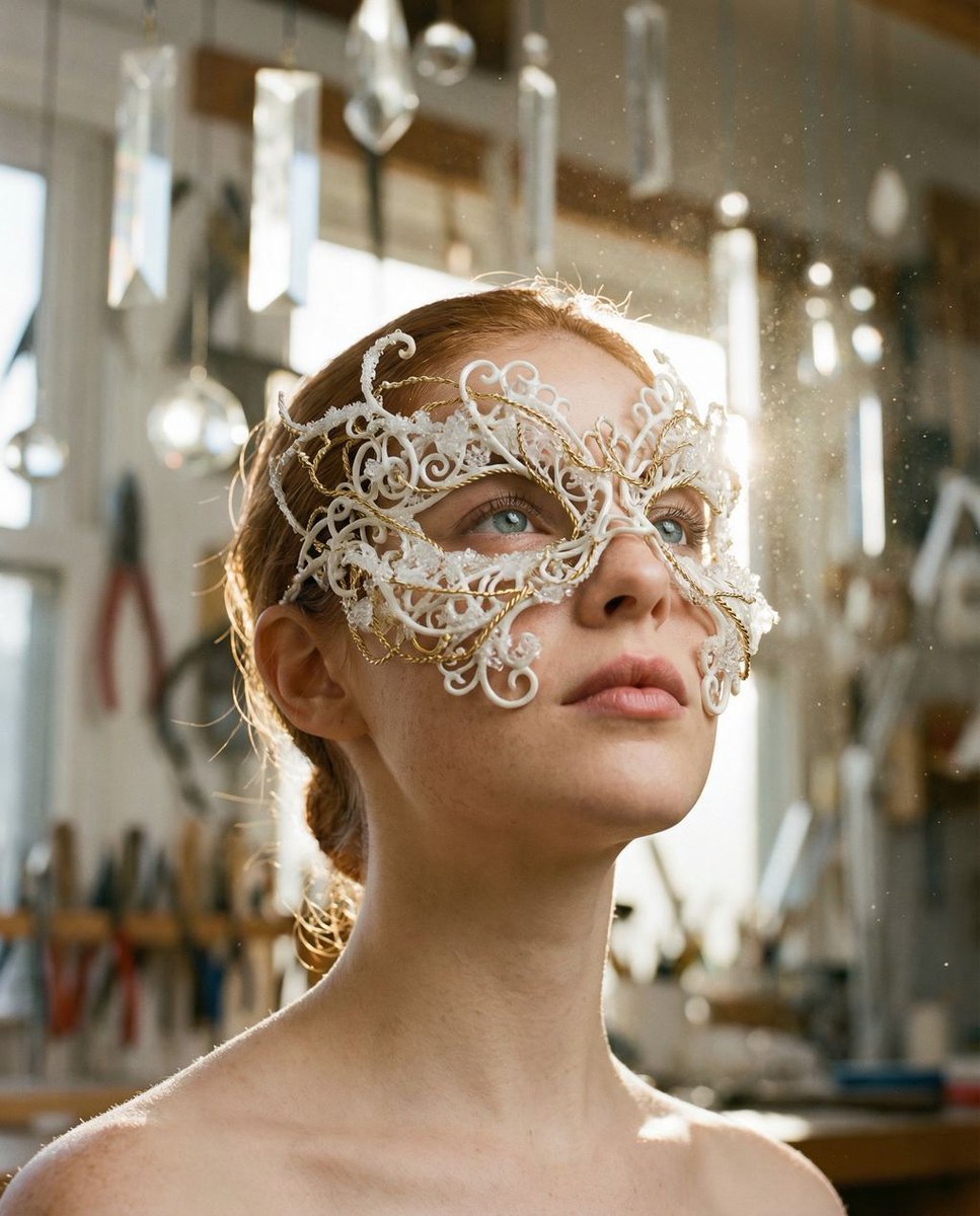 Frozen Divinity Surreal Editorial Portrait Prompt