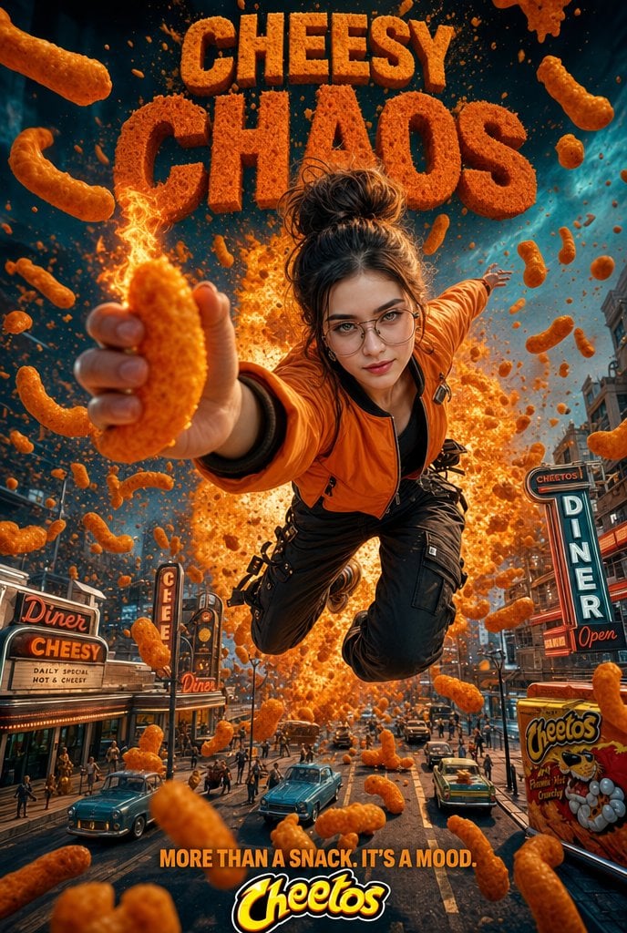 Cheesy Chaos Snack Ad