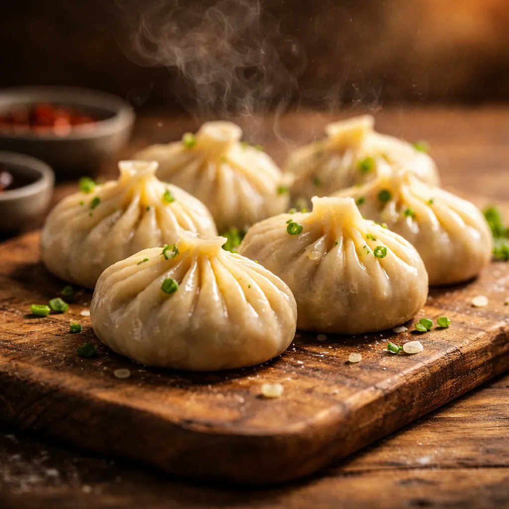 Cinematic Food Photography of Deconstructed Dumplings