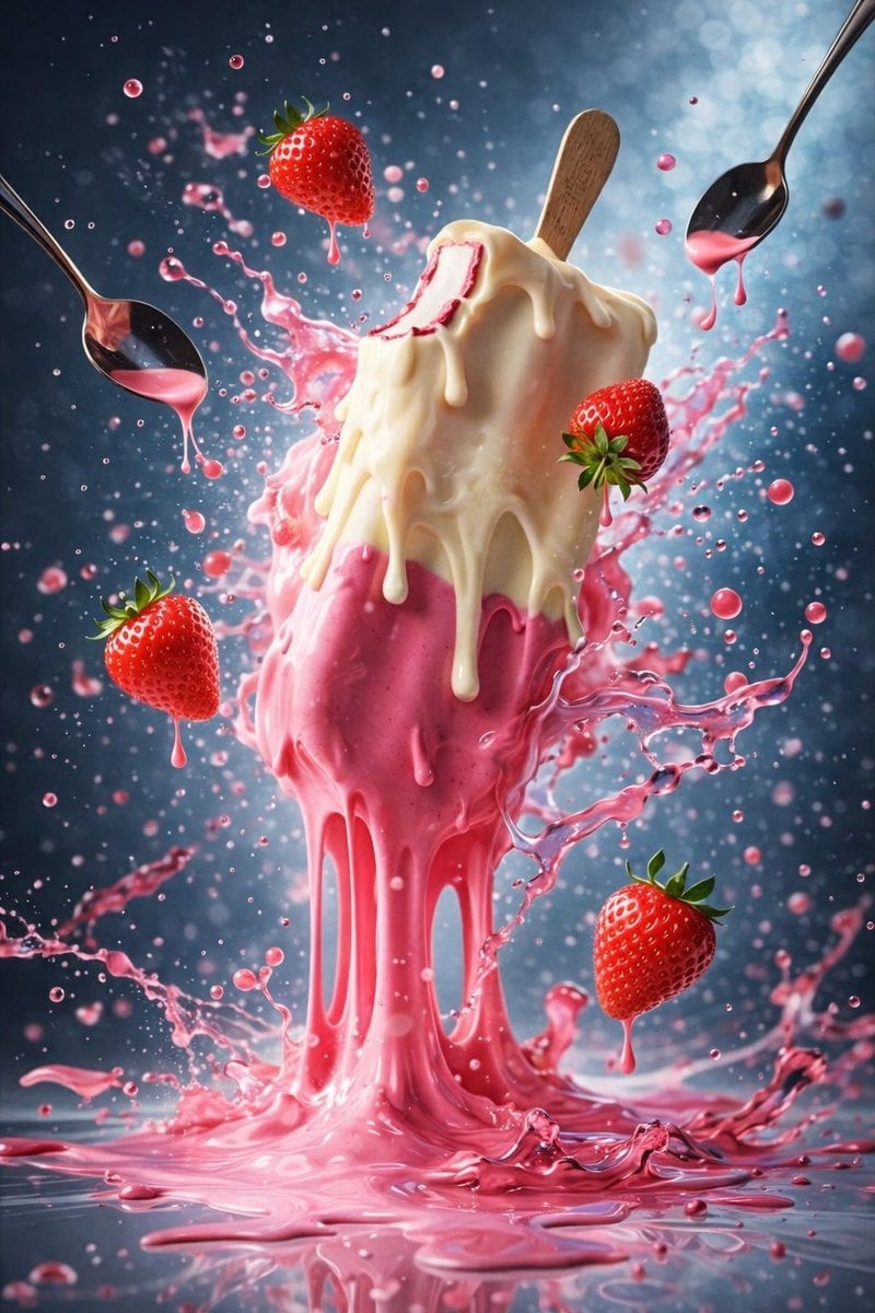 Hyper-Realistic Ice Cream Dessert Photography Prompt