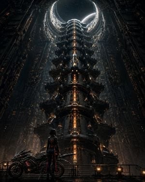 Cyberpunk Megastructure Rider