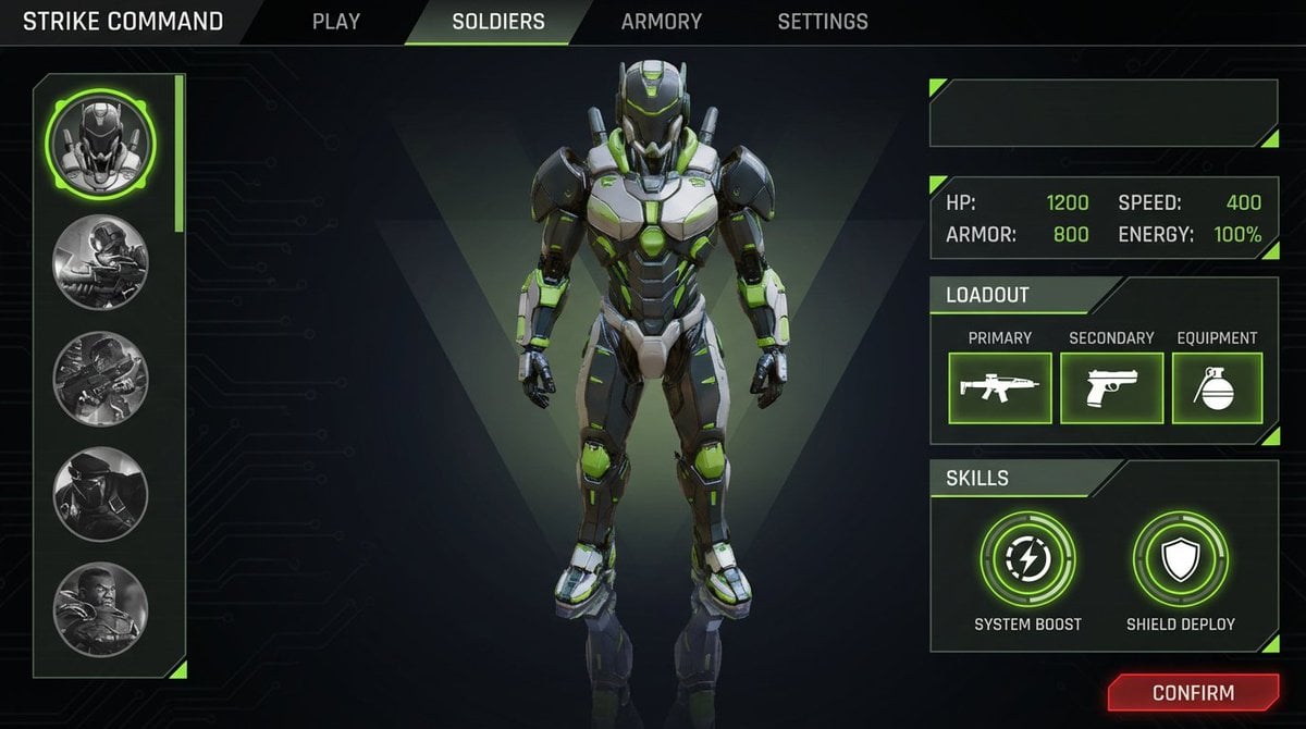 Character Selection Screen Generation