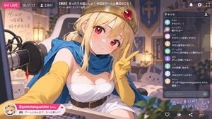 Anime VTuber Livestream Screenshot
