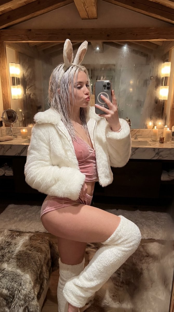 Après-Ski Naughty Bunny Selfie Prompt