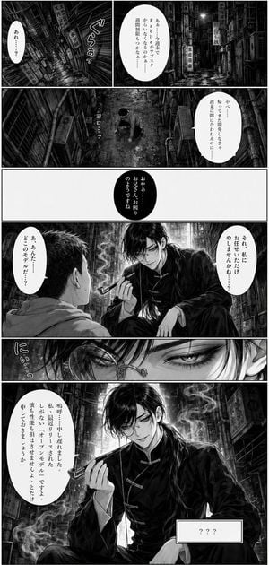 Noir Manga Alley Encounter