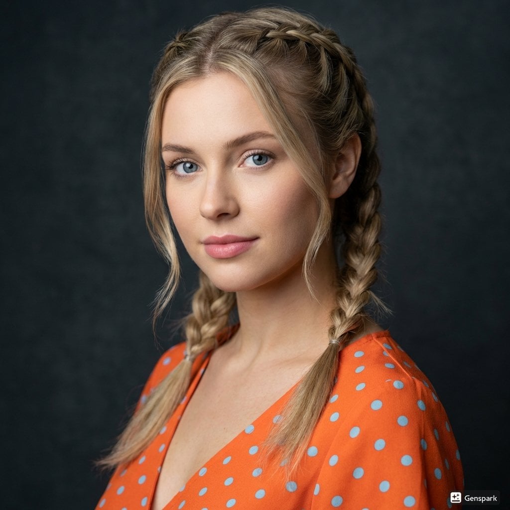 Cinematic Portrait of Woman with Braids