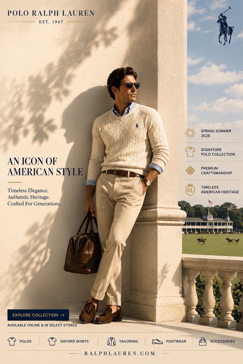 Polo Ralph Lauren Luxury American Heritage Fashion Campaign