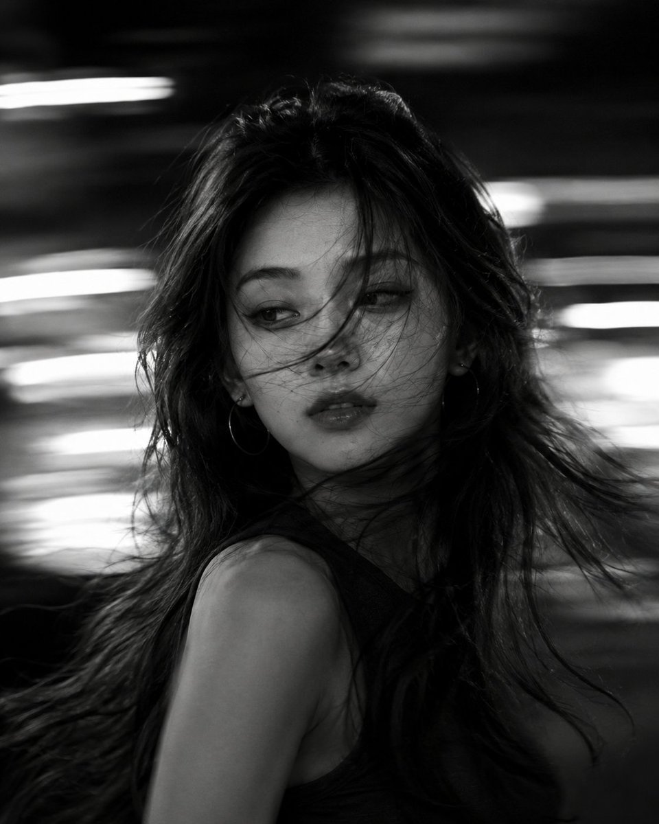 Cinematic Black and White Motion Portrait