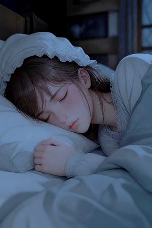 Sleeping Woman in Nightcap