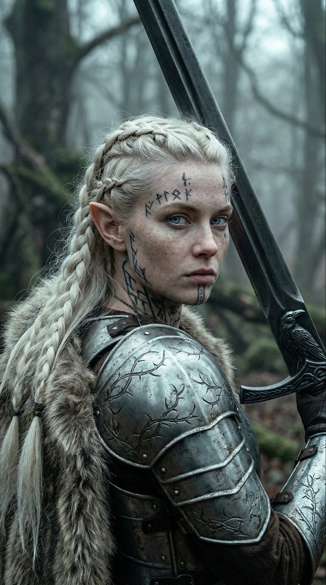 Fierce Elven Warrior Princess Cinematic Portrait (Duplicate)