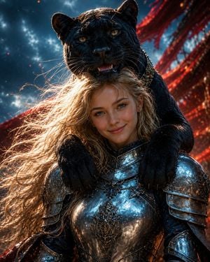 Black Panther and Female Knight Portrait