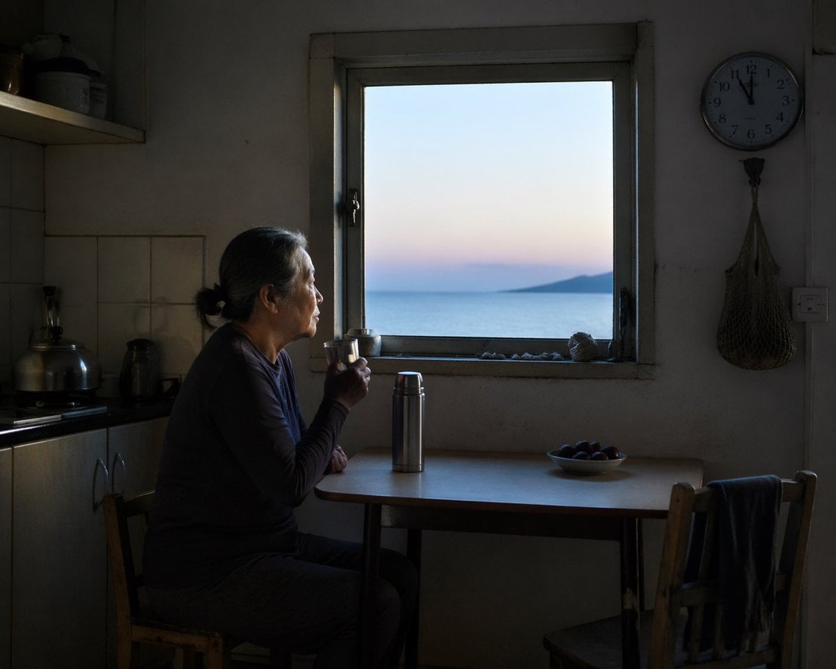 Contemplative Window View Portrait